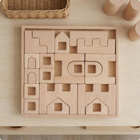 Castle Brainteaser Board Beech Wood Wooden Interlocking Piece Brainteaser