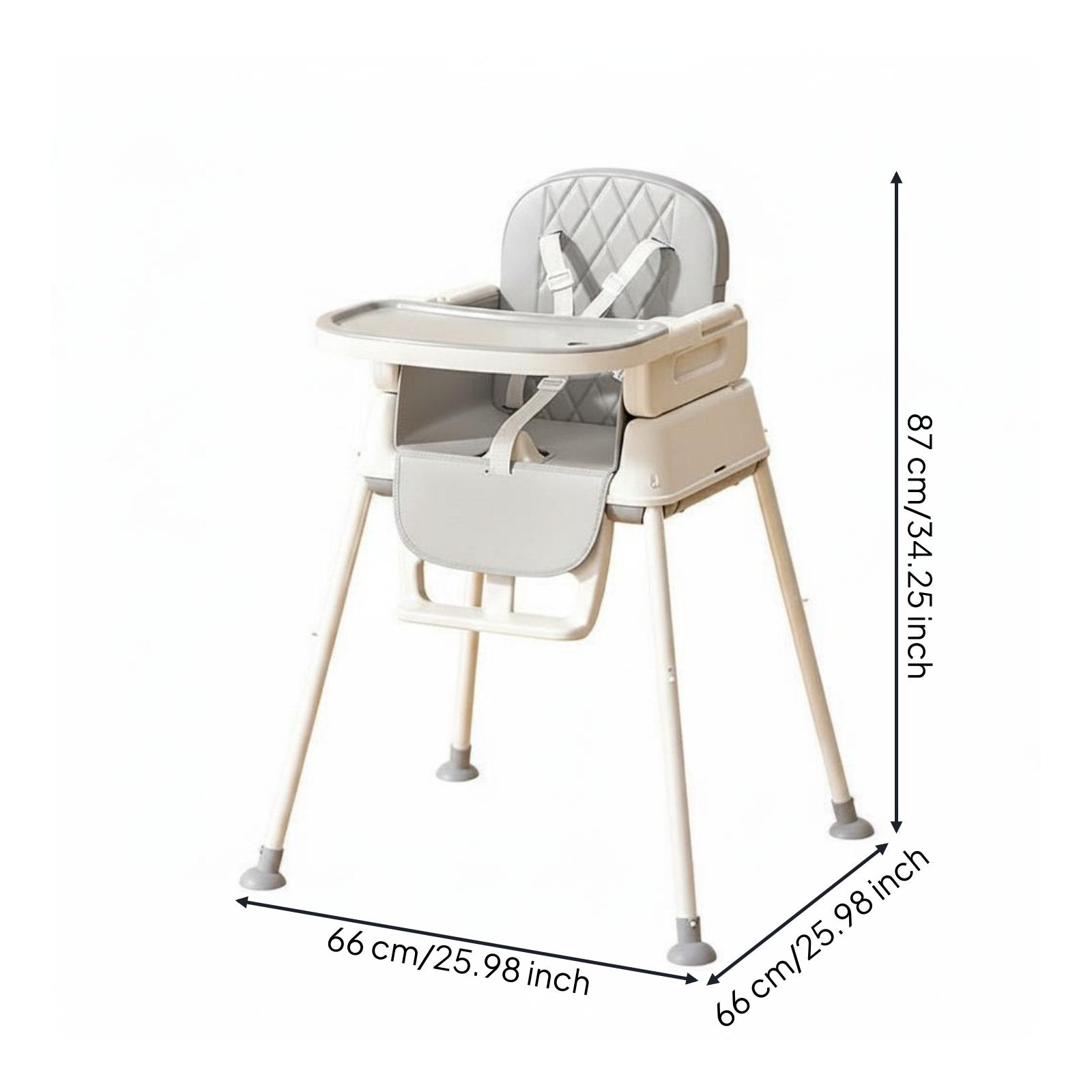 Foldable High Chair Multi Function Children's Dining Chair Travel Friendly for Infants, Young Children, Home