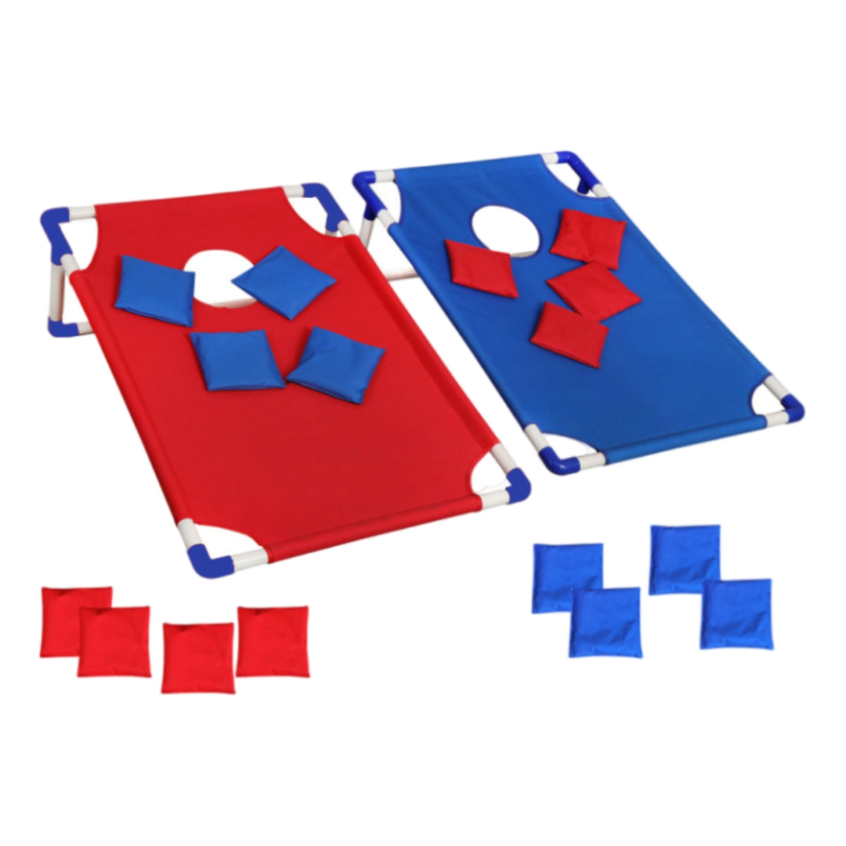 2 Pieces Cornhole Board Set Coordination Training Cornhole Boards Red and Blue