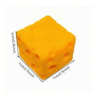 Cheese Cube Compressible Squeezable Sensory Compress Rounded Edges