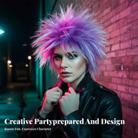 Cockscomb Hairpiece Mohawk Design Themed Synthetic Hairpiece Pre-Designd