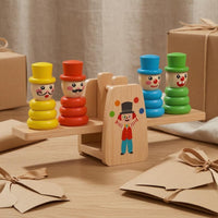 Wooden Balance Toy Comparison Freestanding Balance Scale Toy Math Learning