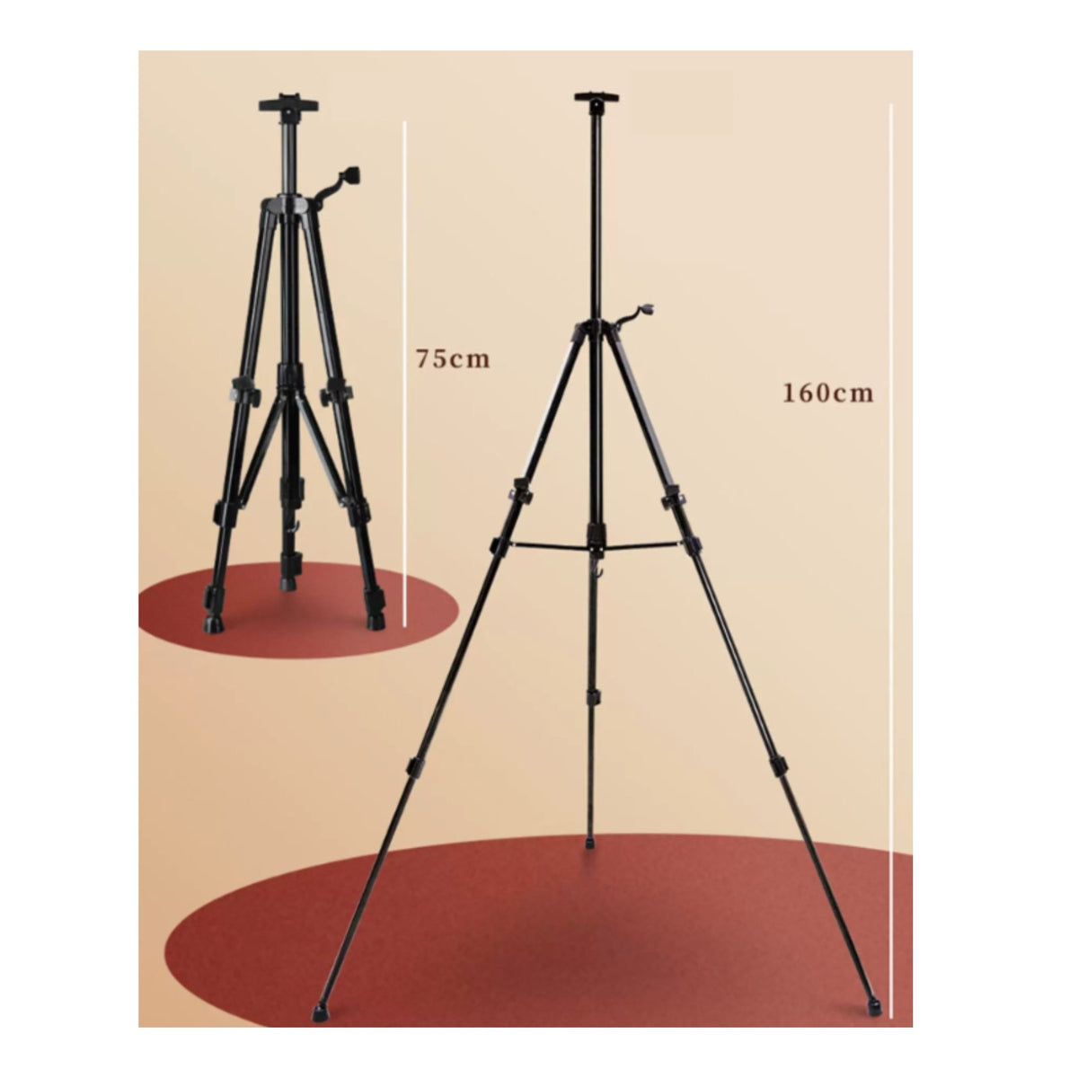 Adjustable Tripod Easel Telescopic Folding Drawing Easel with Tray for Sketching