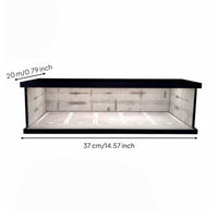 Parking Lot Scene Model Box Dust-Resistant LED Model Car Display Case for Hobbyists
