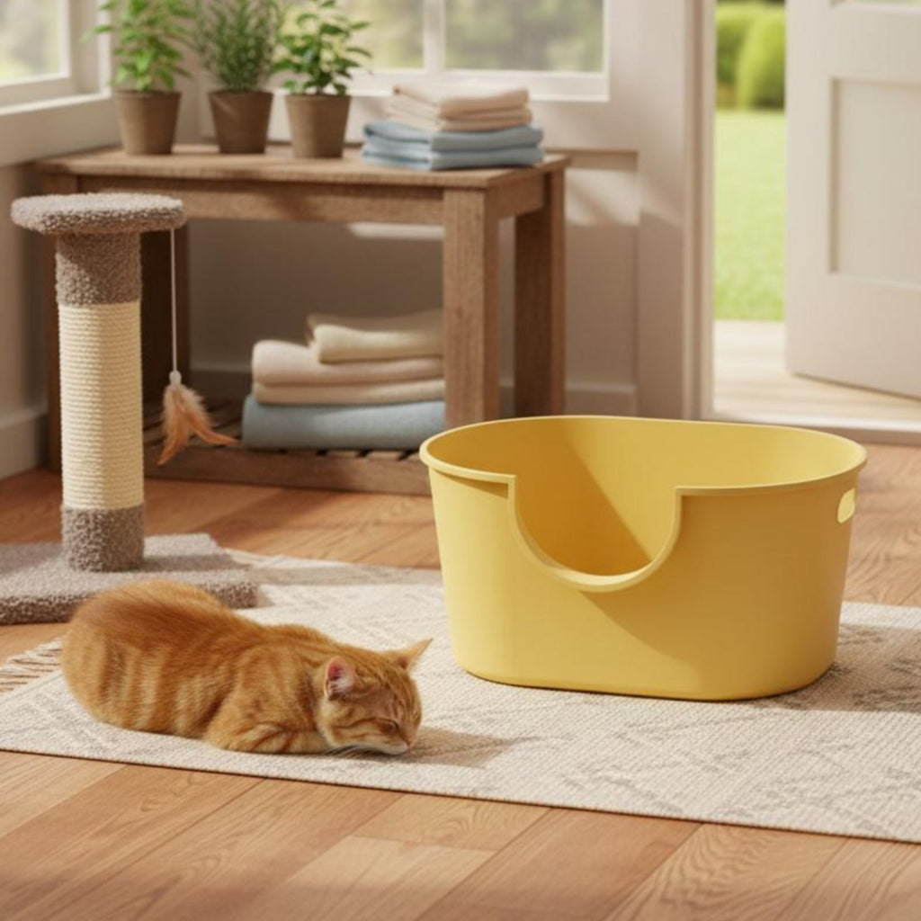 Extra Large Feline Litter Box Easy to Pet Hygiene Toilet