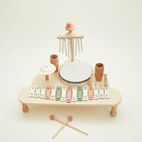 Multifunction Percussion Toy Portable Wooden Xylophone Table Allall-Inclusive