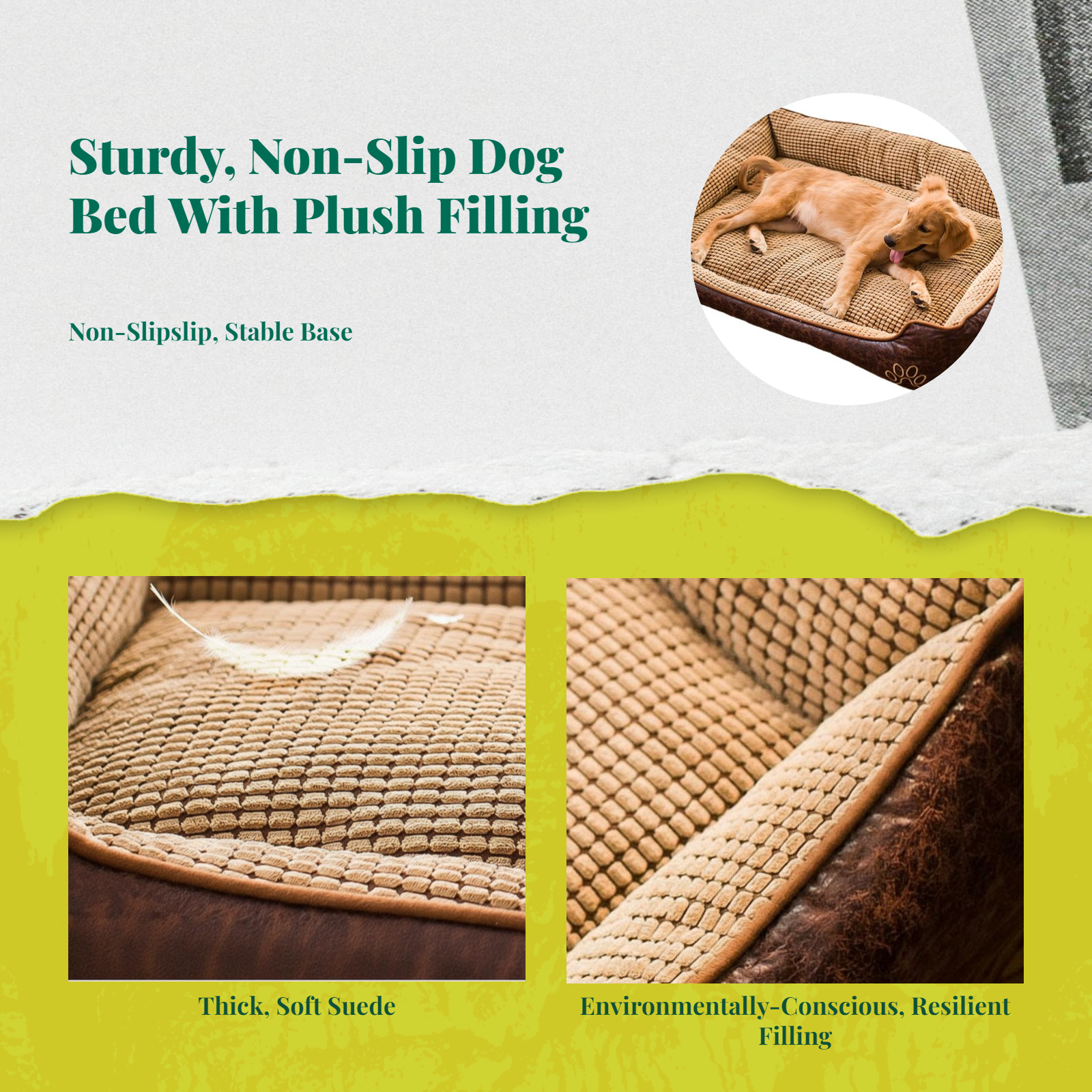 Orthopedic dog bed, removable cover