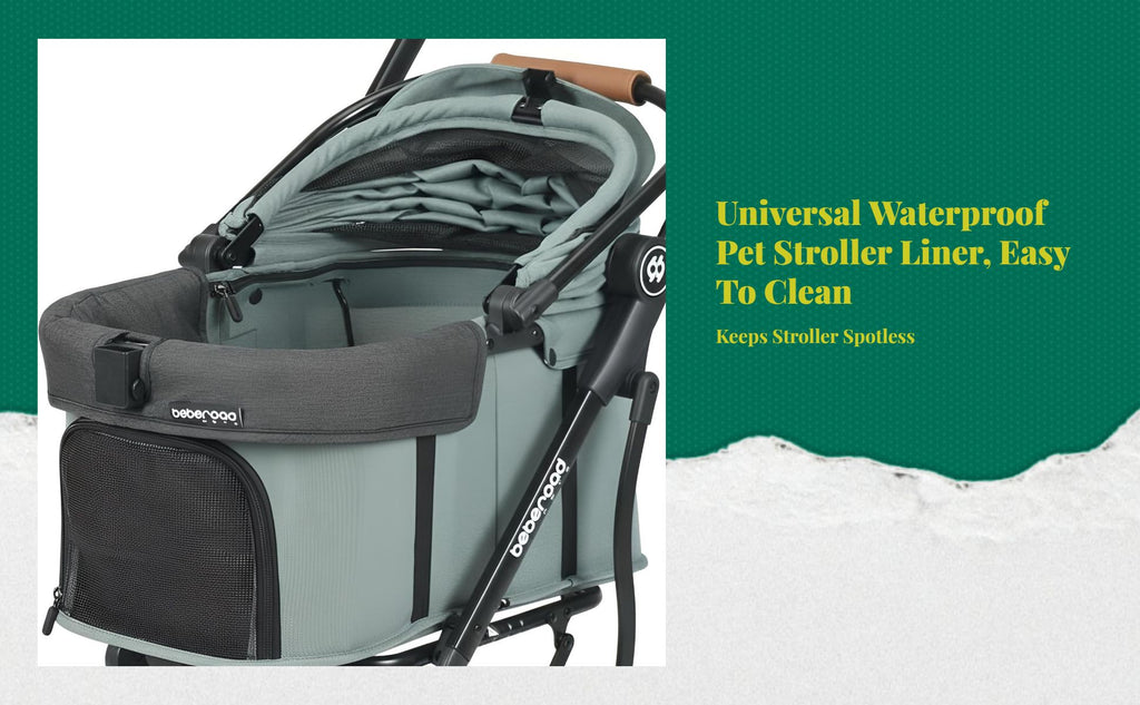 Washable non-slip pet stroller pad