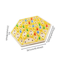 Wooden Chain Checkers Game Logical Thinking Training Triangle Strategy Board Game for Children