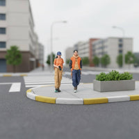 2 Pieces Miniature Figure Group Standing Poses Miniature Scene Prop Detailed