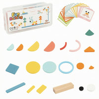 80 Pieces Picture Card Building Set Illustrated Cards Learning Toy Painted