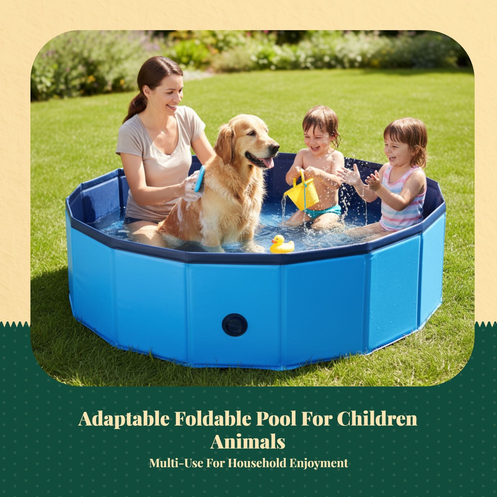 Foldable PVC pool for kids, pets