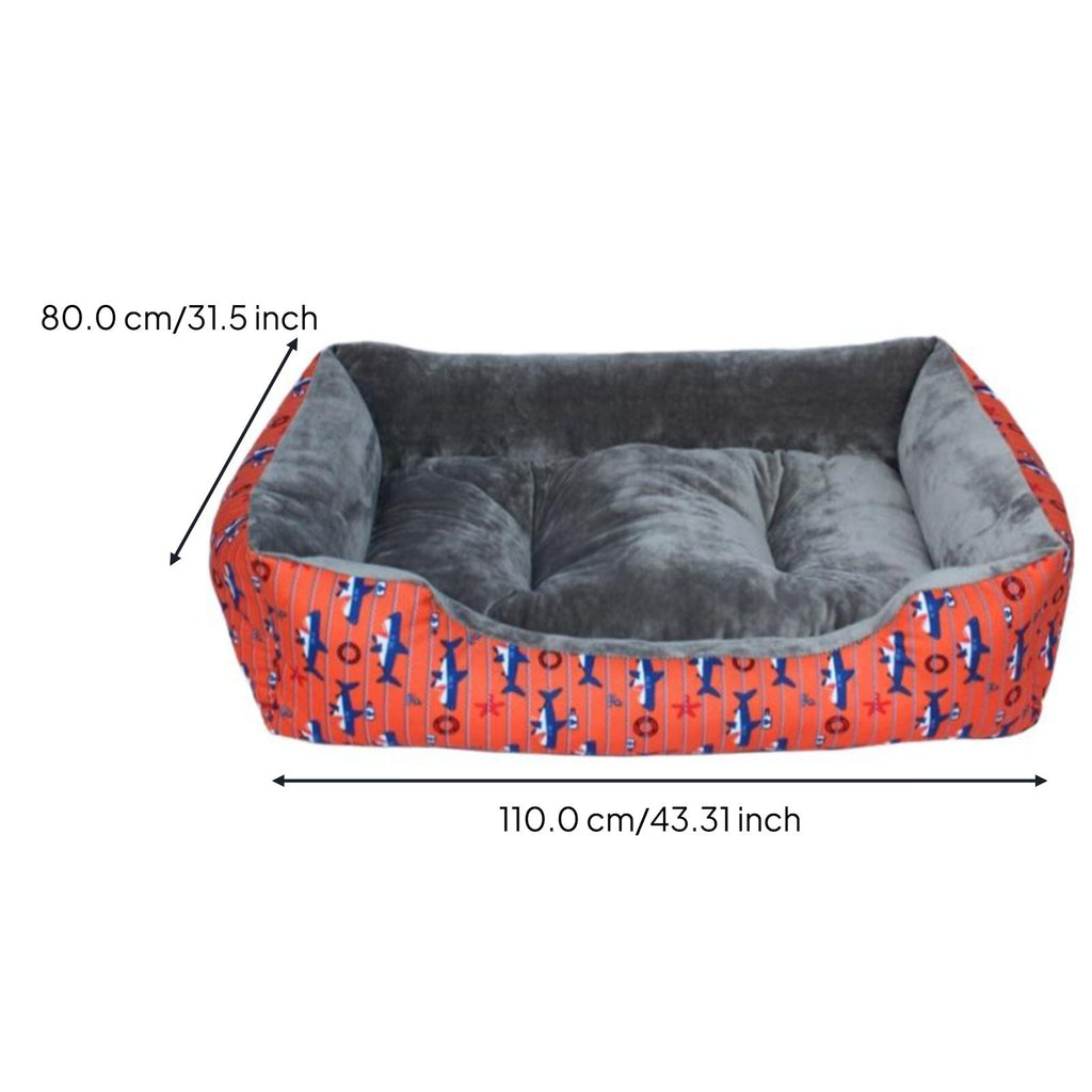 Dog Bed Sofa, Removable Washable Pad, Non-Slip Base