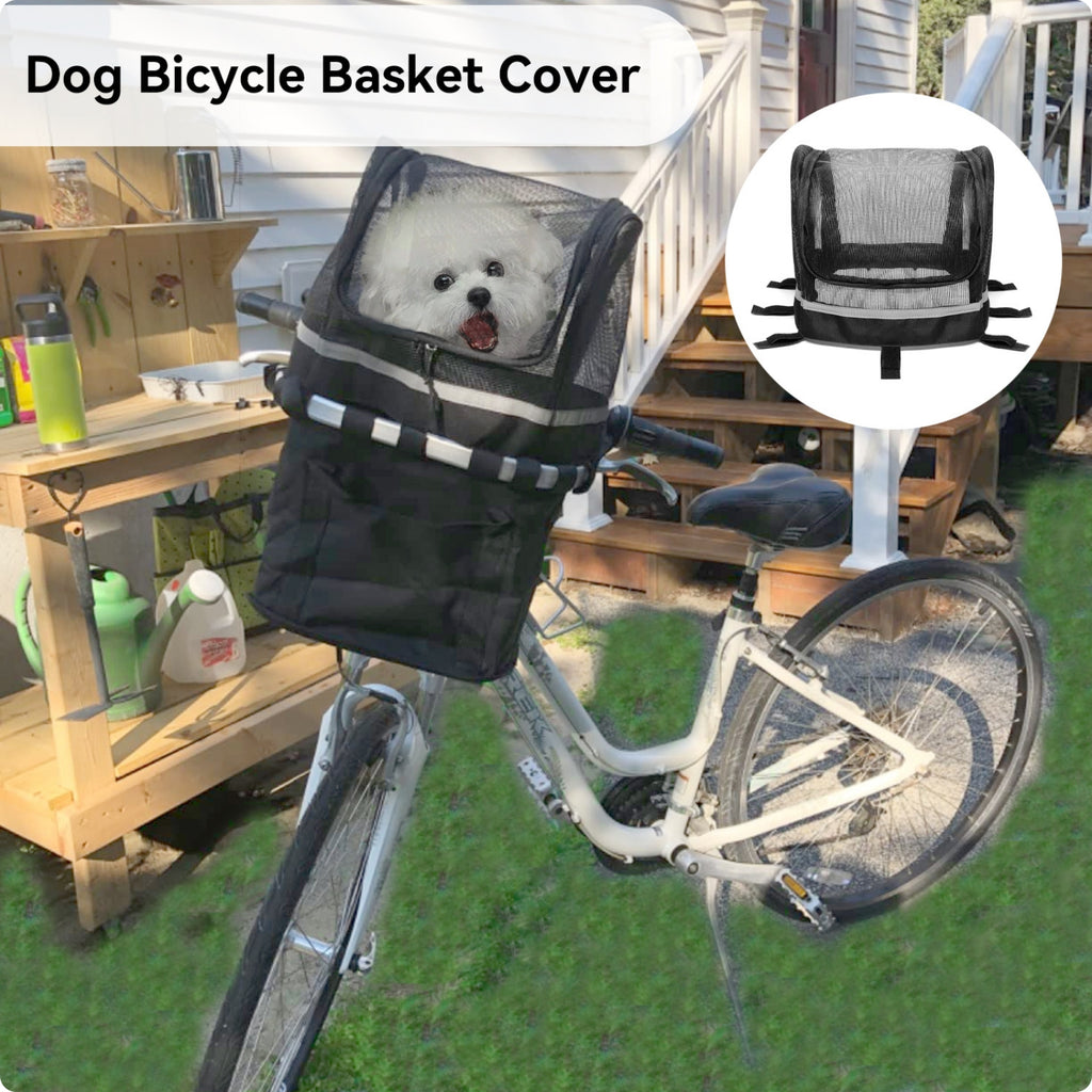 Front Bike Pet Carrier Reflective Strip Pet Accessory Rectangular