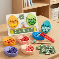 Dinosaur Egg-Shaped Sorting Set Multicolor Number Matching Eggs Colorful