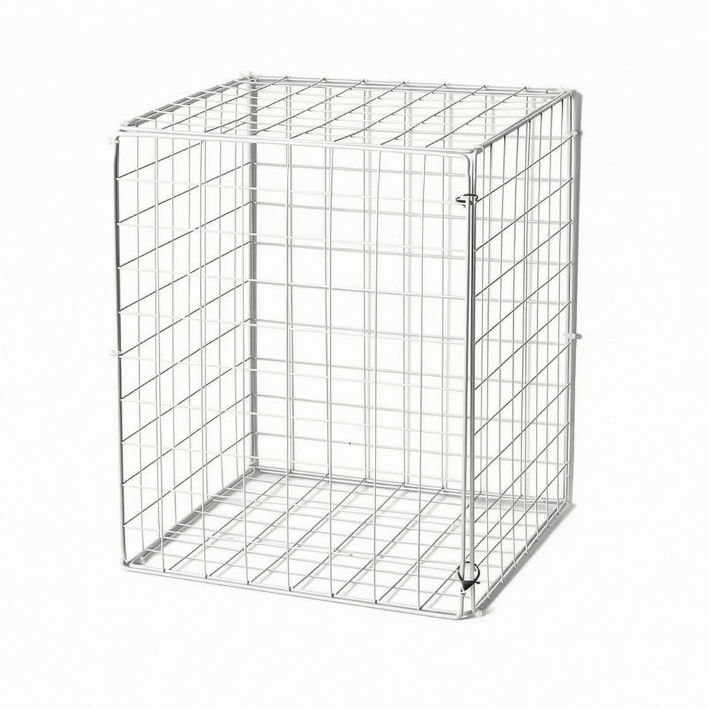 Metal Wire Cat Kennel Square Mesh Wire Cat Cage Rigid Frame