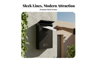 Wall Mount Mailbox Includes 2 Lock Openers Key Lock Mail Container Combination Lock Post Box Viewing Window Steel Letter Box