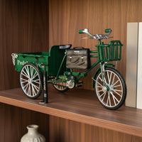 Tricycle Truck Model Spoked Wheels Three Wheel Truck Model Alloy Material Decoration for Home Display
