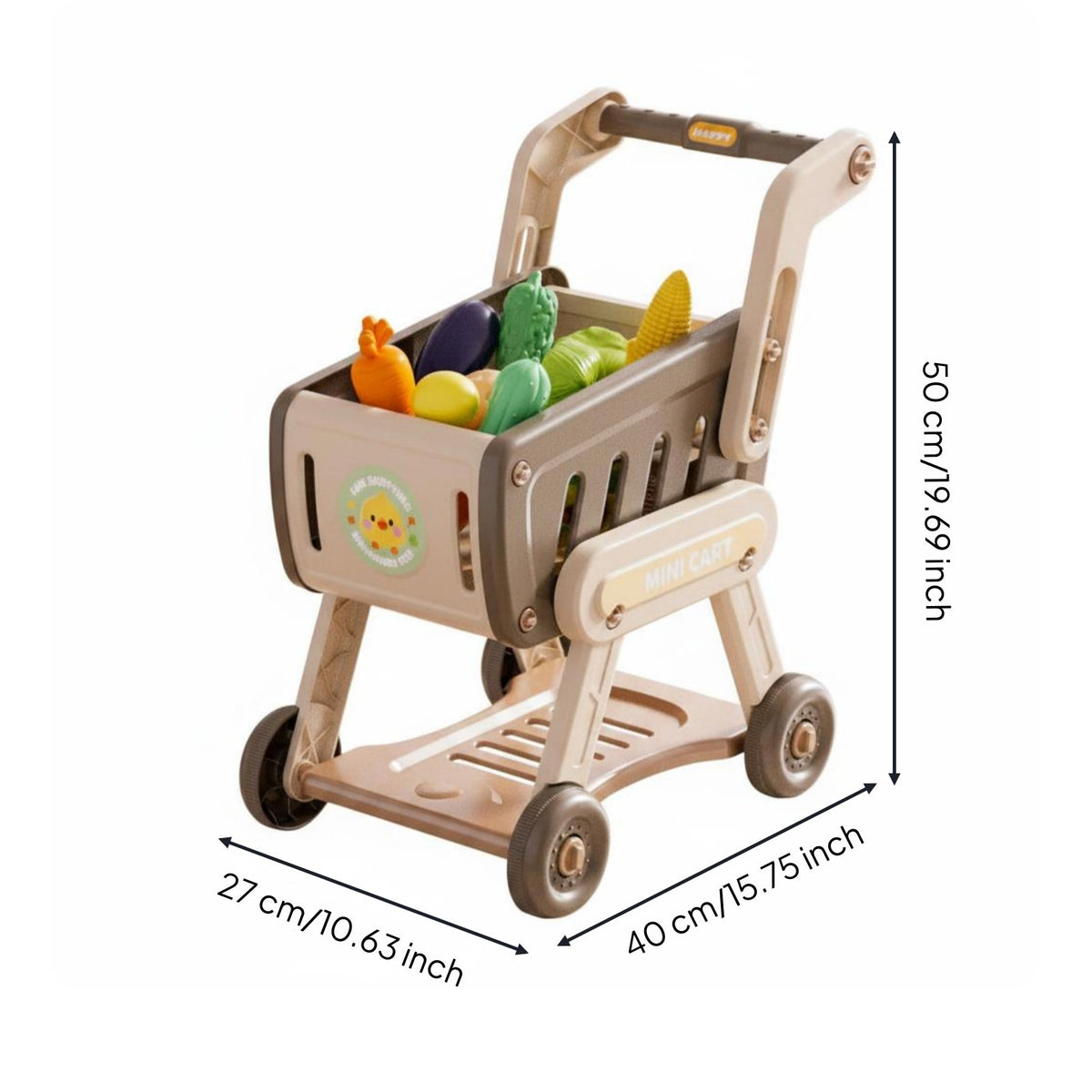 Pretend Play Shopping Trolley Social Skills Toy Shopping Trolley for Playroom