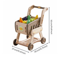 Pretend Play Shopping Trolley Social Skills Toy Shopping Trolley for Playroom