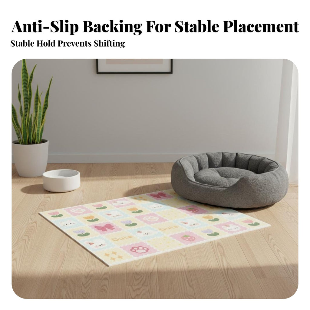 Waterresistant Pet enclosure Liner Easy to Clean Reusable Pee Mat Non-Slip for Dog Owners