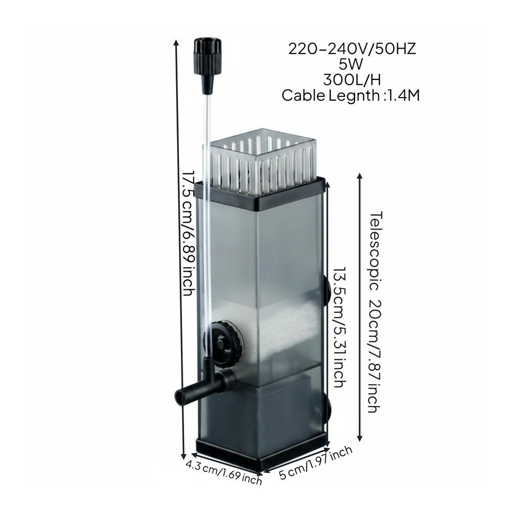 Aquatic Aquarium Surface Skimmer Filter Ecological Filtration for Aquarists