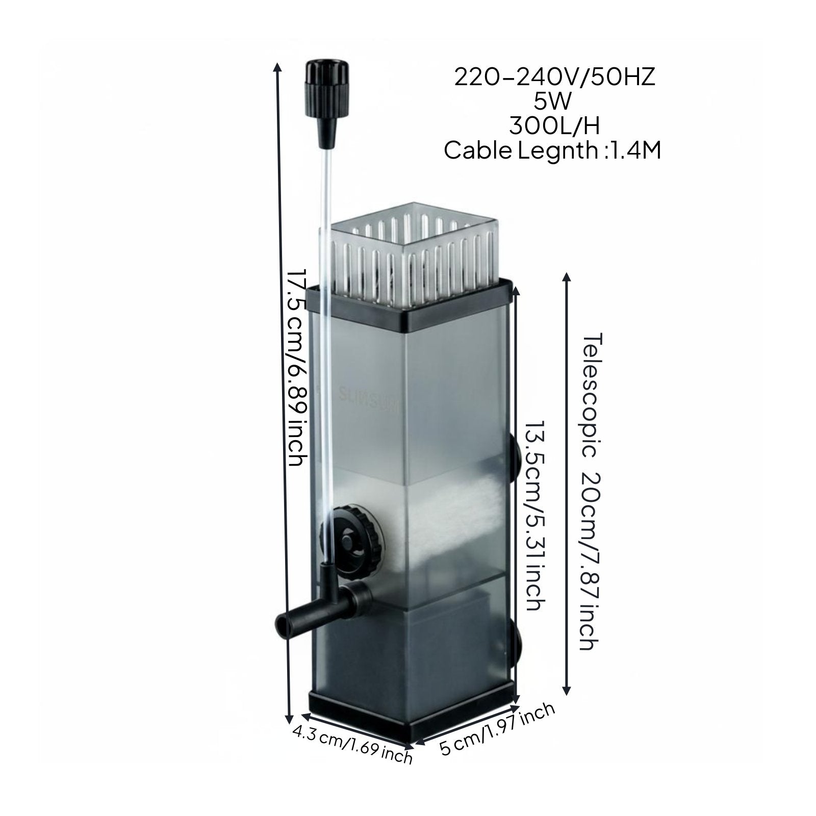 Aquatic Aquarium Surface Skimmer Filter Ecological Filtration for Aquarists