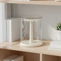 Stackable Display Case Clear View Rotating Keychain Display Dustproof Transparent Hanging Charm Organizer for Desktop