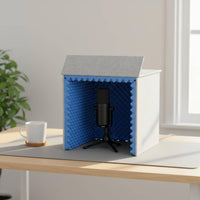 Noise Reduction Desktop Vocal Booth Detachable Portable Audio Input Device Isolation Barrier Quick Assembly for Podcasters, Voice Actors