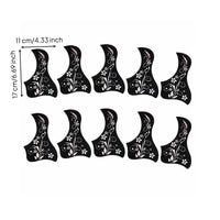 10 Pieces Sound Hole Pickguard Thin Guitar Pickguard PVC Musical Accessories