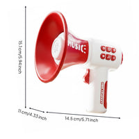 Recording Megaphone Toy Siren Sound Voice Amplifier Toy Lightweight for Children