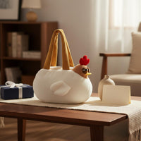 Soft Toy Chicken Bag Portable Chicken Soft Toy Bag Gift Idea for Outings, Girls