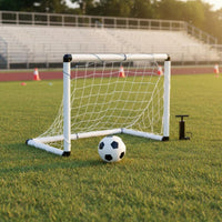 Kids Soccer Goals Ball Pump Included Compact Football Goals Easy to Set Athletic Gear for Backyard