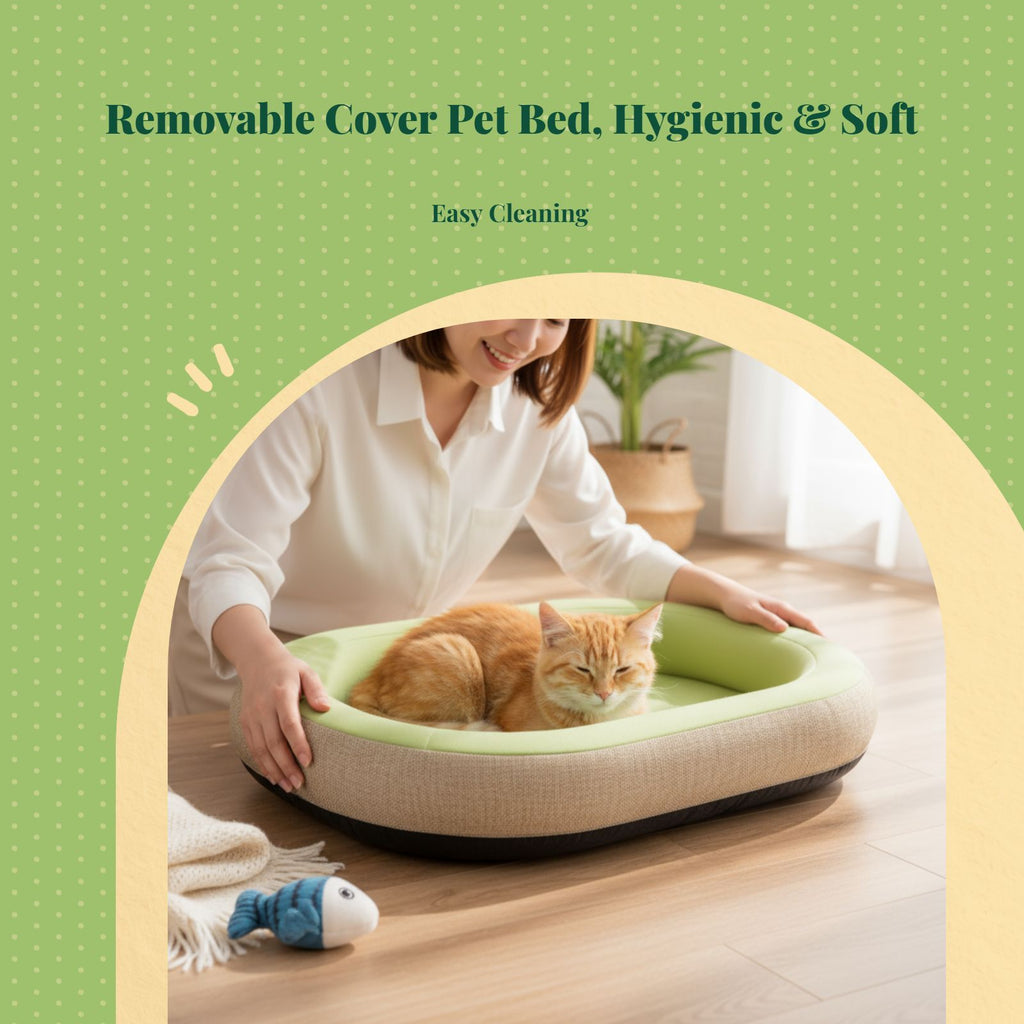 Dog Bed, Removable Pet Sofa, Cozy Cat & Dog Den