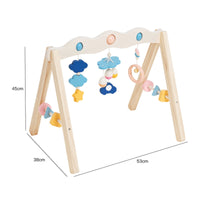 Wooden Baby Gym Fine Movement Skills Wooden Infant Activity Gym Belly Time