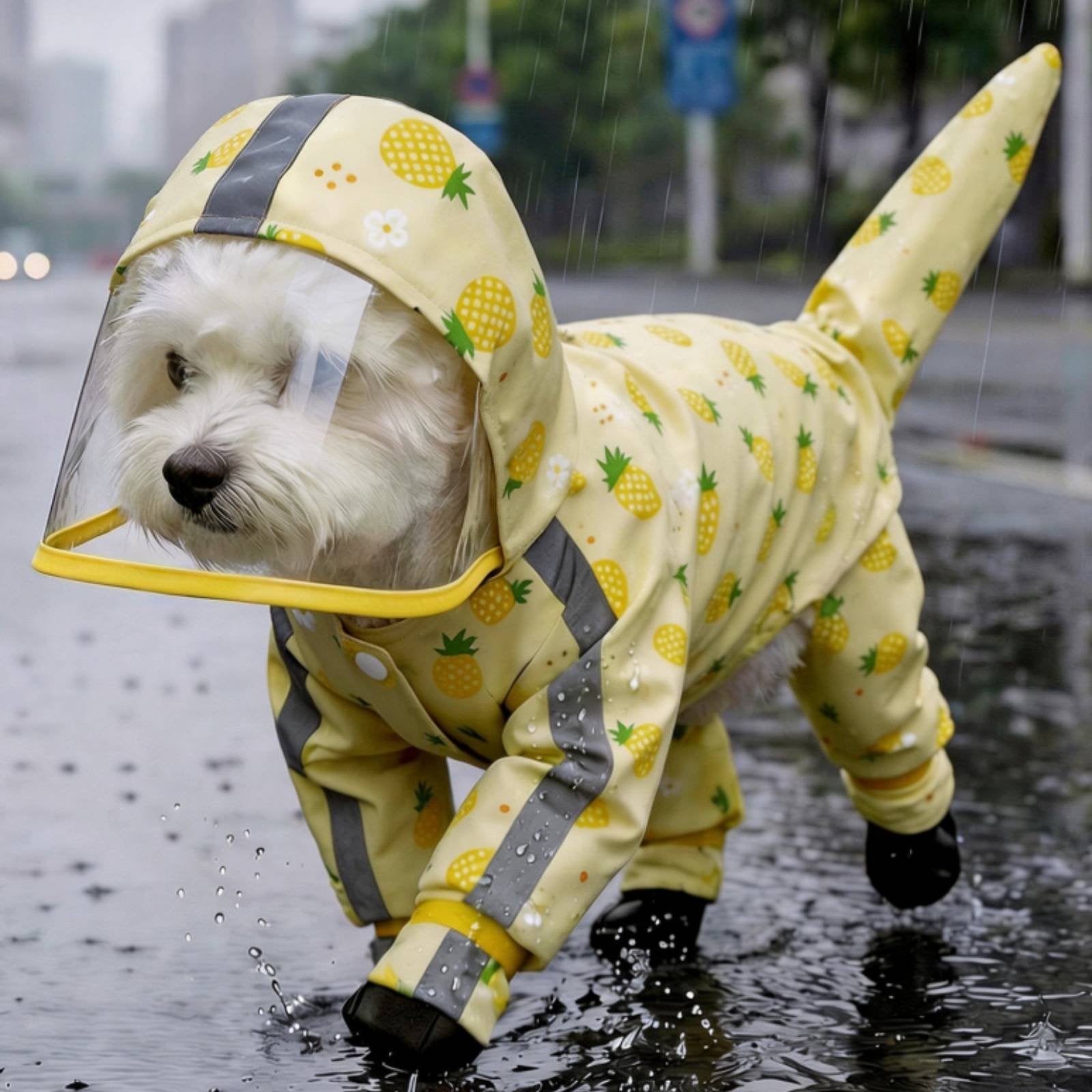 Full Body Dog Raincoat Transparent Pet Clothing Breathable for Muddy Ground