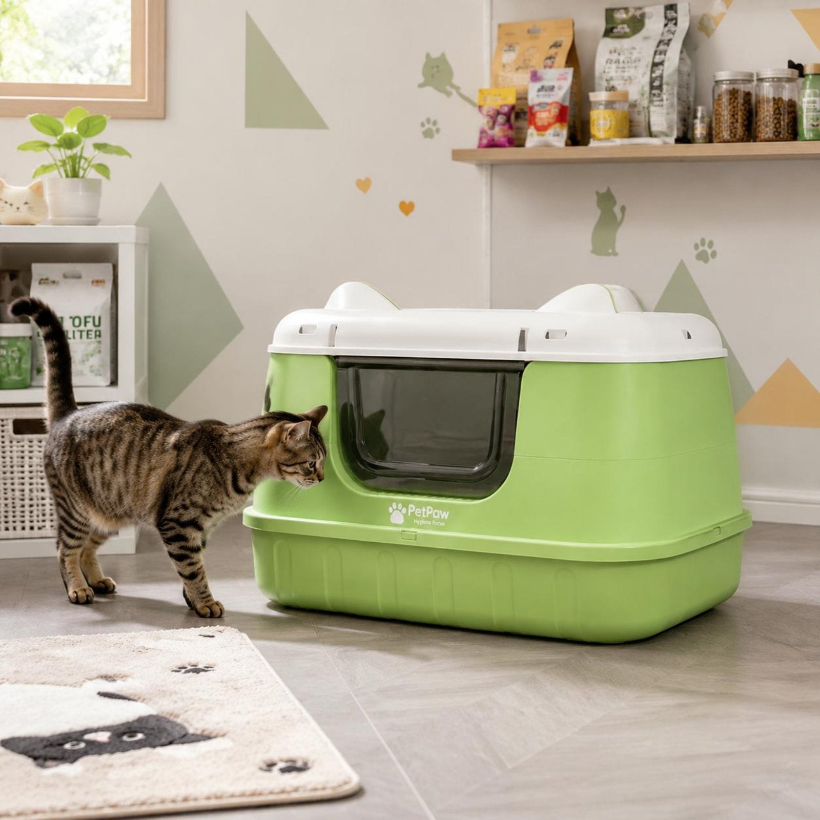 Enclosed Litter Box Privacy Covered Litter Box Odor Control