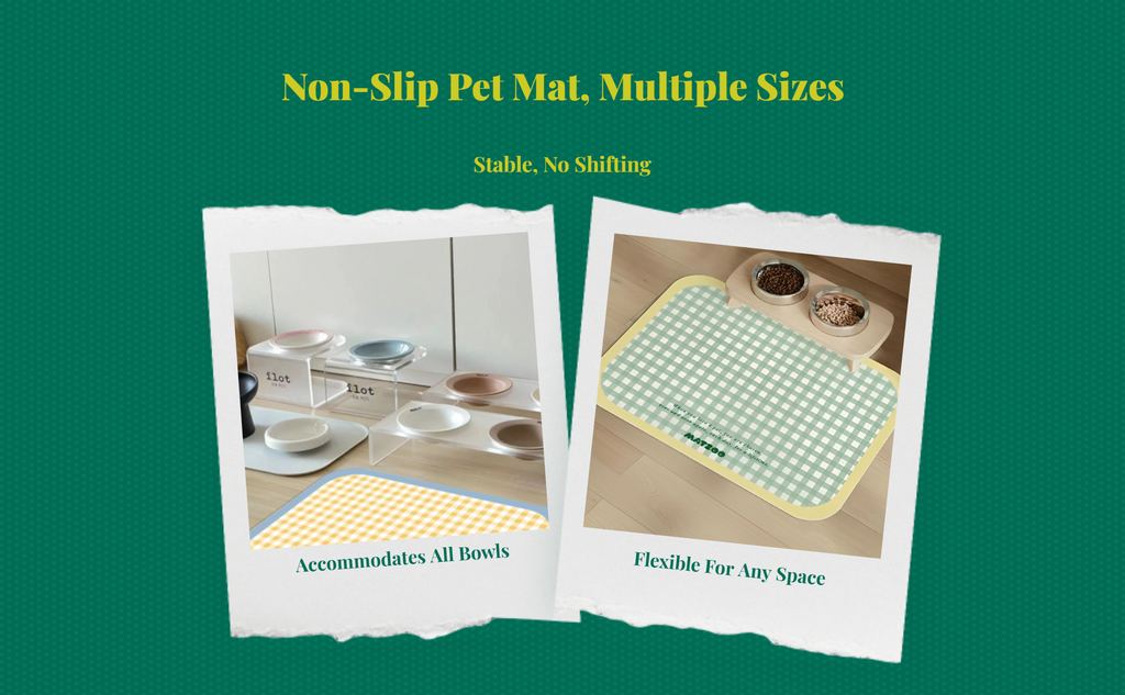 Pet Feeding Mat, Water-Resistant Cat and Dog Food Placemat, Non-Slip, Easy to Clean, Leak-Resistant, Suitable for Bowls
