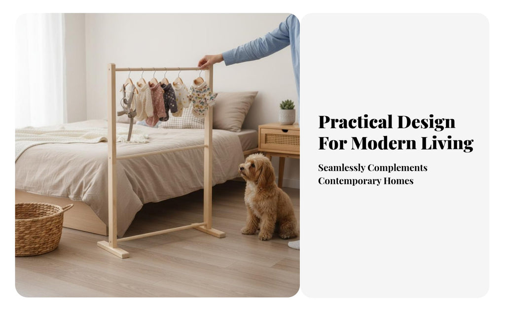 Miniature Pet Wardrobe Minimalist aesthetic Garment Rack adaptable for Living Room