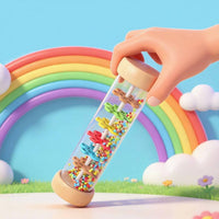 Rain Music Teaching Tool Rainfall Sound Tube Colorful Pattern Rainstick Shaker for Classroom