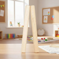 2 Pieces Wooden Rhythm Sticks Long-Lasting Wood Percussion Sticks Pair Set