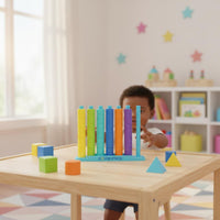48 Pieces Color Matching Stacking Toy Fine Movement Skills Color Sorting Stack