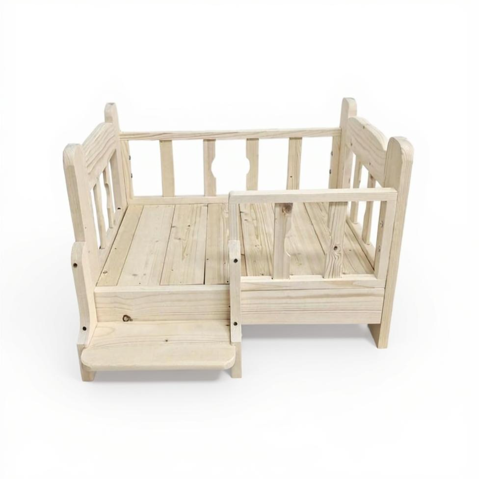 Elevated Wooden Pet Bed Frame, Indoor Pet House