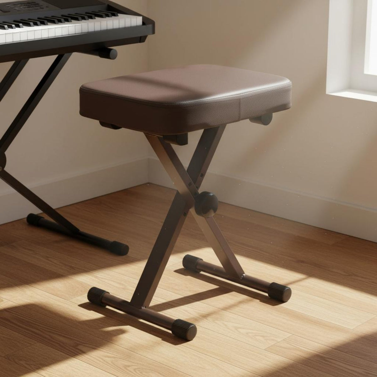 Foldable Piano Bench Easy to Store Adjustable Piano Stool Portable Musical Equipment for Stage