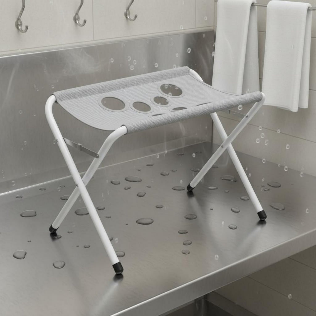 Feline Dog Bathing Rack Foldable Pet Wash Stand Hands-Hands-Free for Bathroom