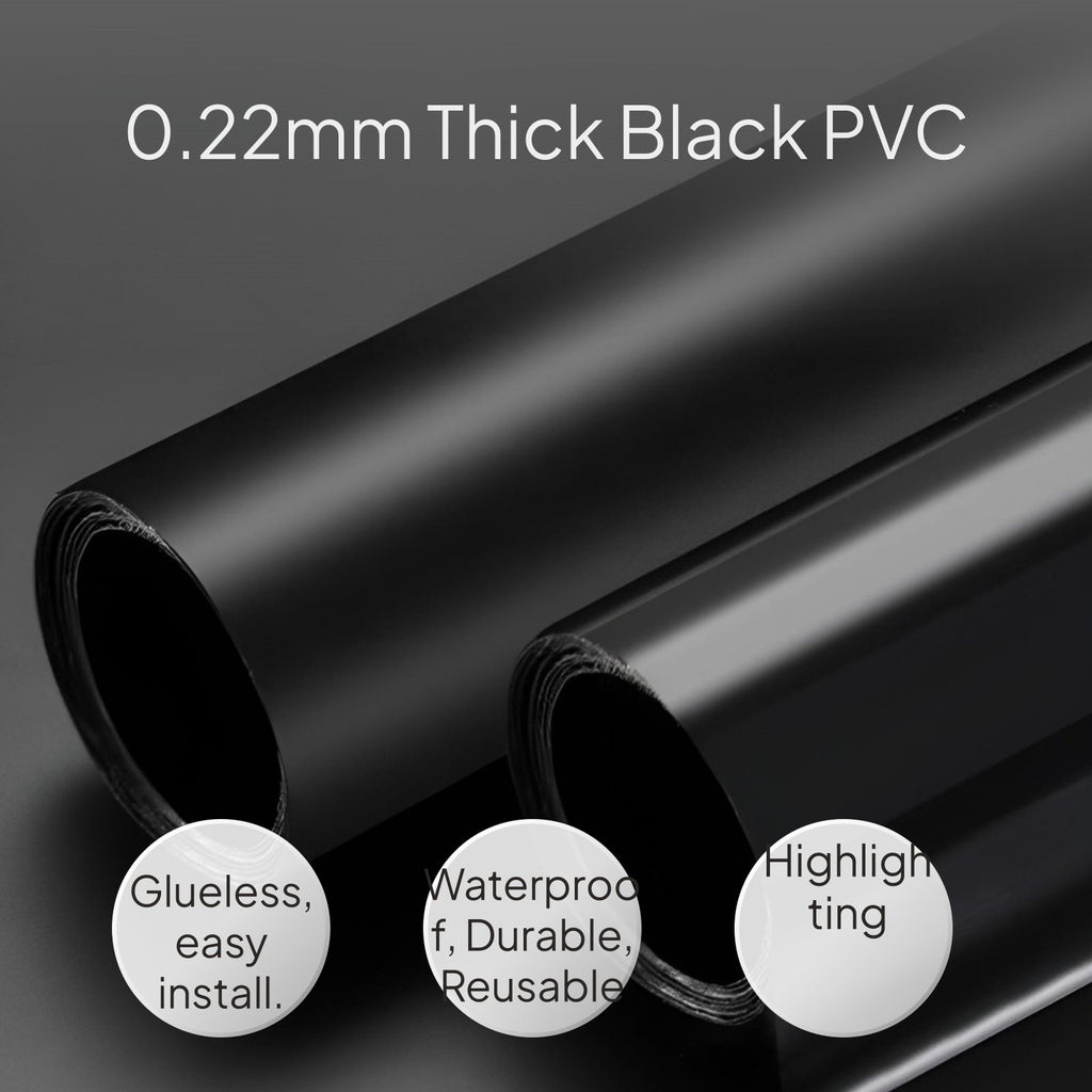 Black Aquarium Background Sticker Light Blocking Solid Black Aquarium Film Reusable Cling for Fishkeepers