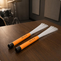 2 Pieces Retractable Nylon Drum Brush Soft Sweep Sound Telescopic Drum Brush