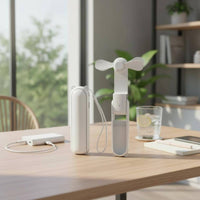 USB Rechargeable Mini Fan Three-Speed Foldable Mini Fan Powerful Air Circulation