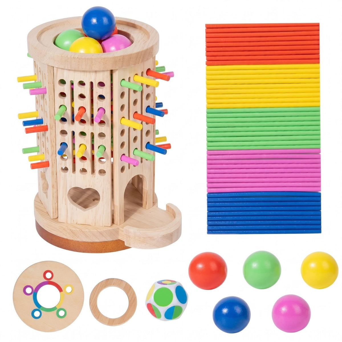 Wooden Balance-Stick Game Interactive Educational Balance Game Tabletop