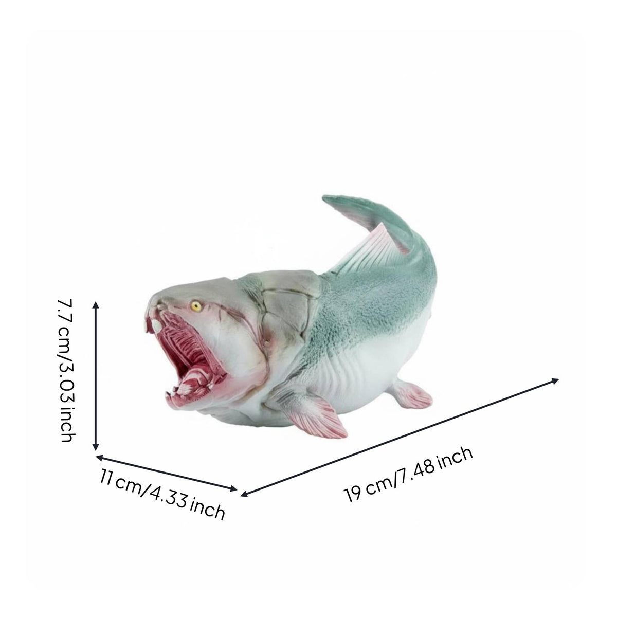 Dunkleosteus Figure Educational Ancient Sea Animal Toy Highly Detailed Collectible Prehistoric Figurine for Children, Shelf Display, Desk Decoration